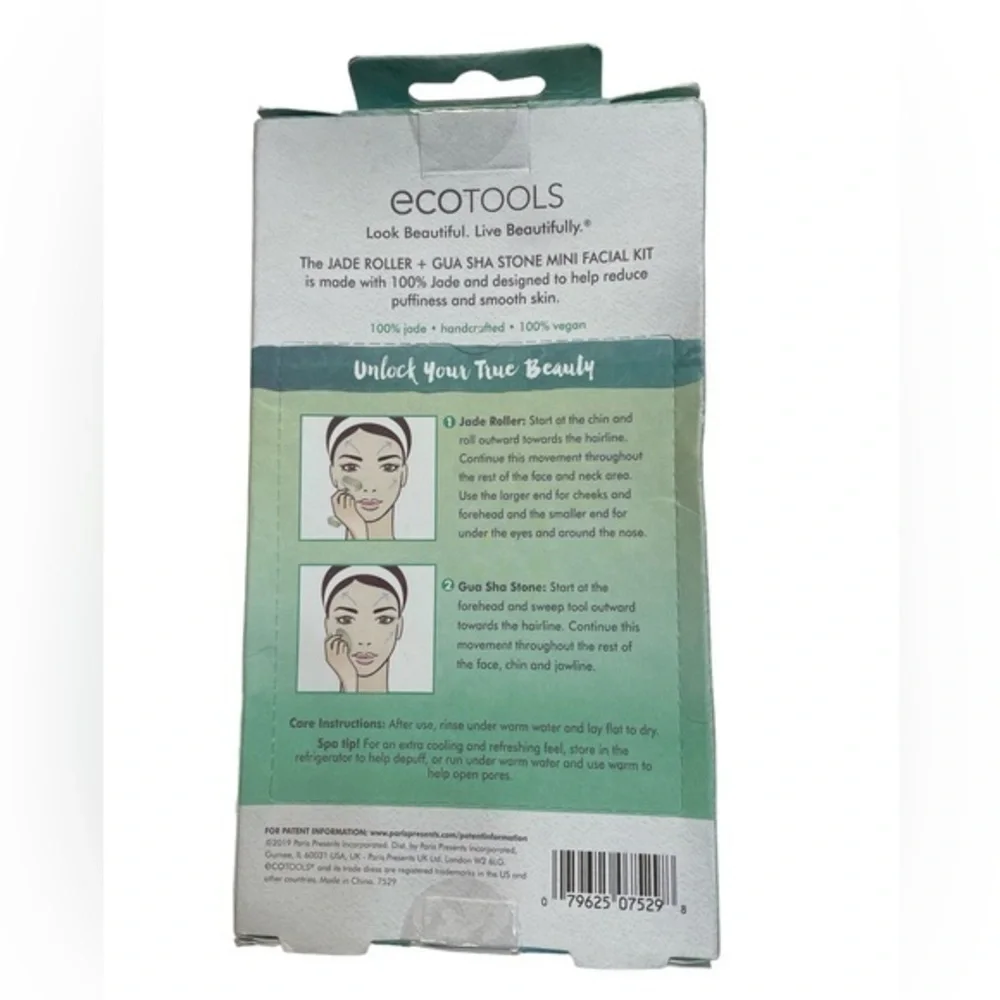 EcoTools‎ Jade Roller Gua Sha Stone Mini Facial Kit New Original Packaging